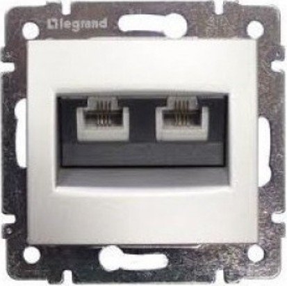 Valena zásuvka dat. 2-násobná RJ45 Cat.6 FTP bílá - obrázek produktu