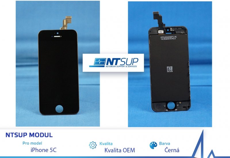 NTSUP LCD modul iPhone 5C černý kvalita B - obrázek produktu
