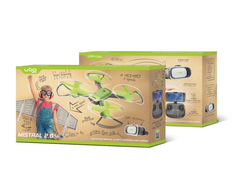 Dron UGO Mistral 2.0, VGA kamera, automatická stabilizace výšky, automatický vzlet a přistání - obrázek č. 7