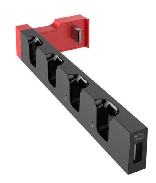 iPega 9186 Charger Dock pro N-Switch a Joy-con Black/ Red - obrázek produktu