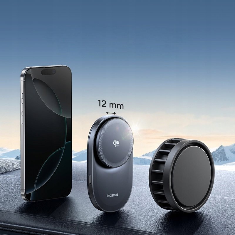 Baseus PrimeTrip VC2 Pro Cooling Magnetický Držák do Auta s Bezdrátovým Nabíjením 25W Cosmic Black - obrázek č. 1