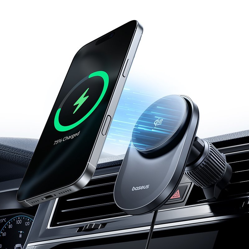 Baseus PrimeTrip VC2 Pro Cooling Magnetický Držák do Auta s Bezdrátovým Nabíjením 25W Cosmic Black - obrázek č. 9