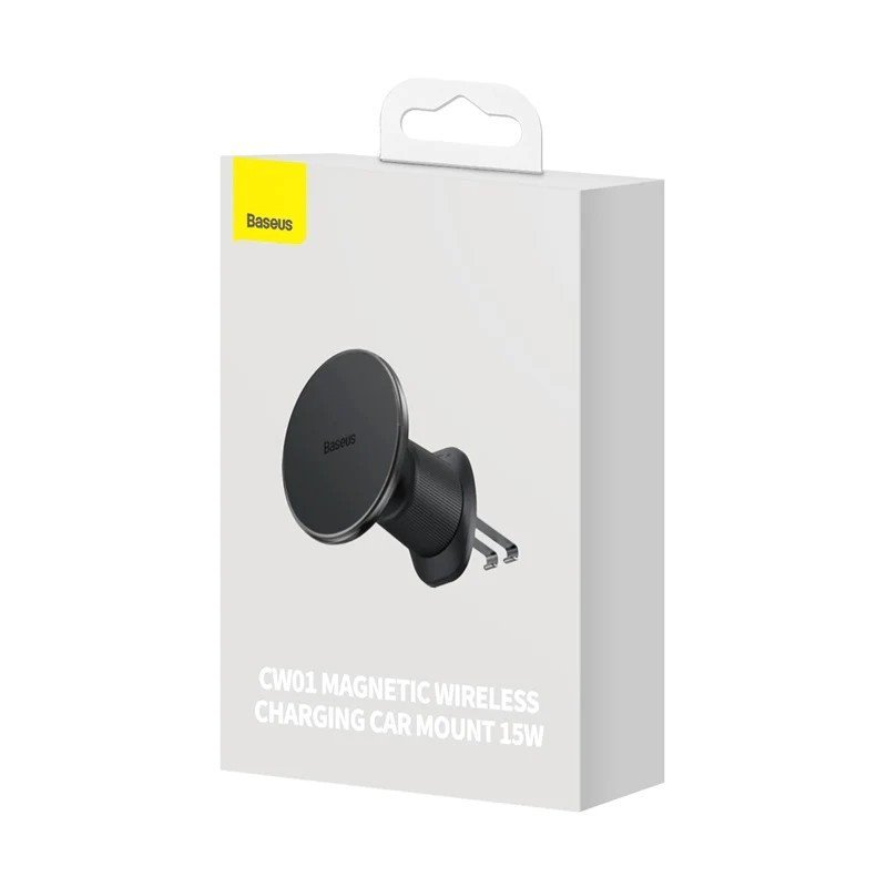 Baseus CW01 Magnetický Držák do Auta s Bezdrátovým nabíjením 15W Cluster Black - obrázek č. 1
