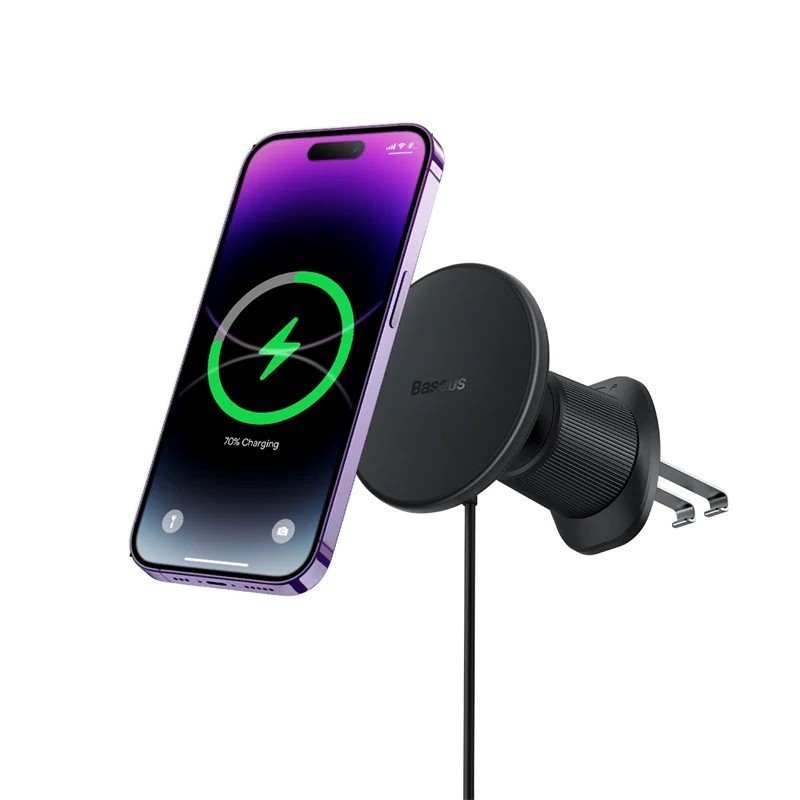 Baseus CW01 Magnetický Držák do Auta s Bezdrátovým nabíjením 15W Cluster Black - obrázek č. 3