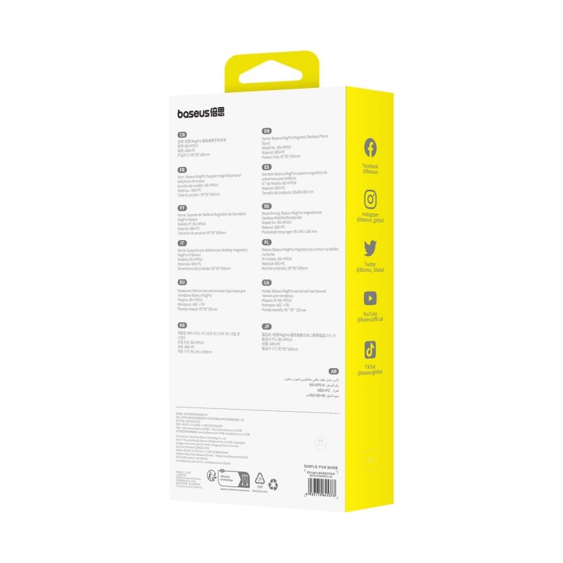 Baseus Otočný držák MagPro Desktop Phone Stand bílý - obrázek č. 6