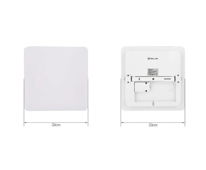 Tellur WiFi Smart LED čtvercové stropní světlo, 24W, 3000-6500K + RGB , bílé - obrázek č. 3