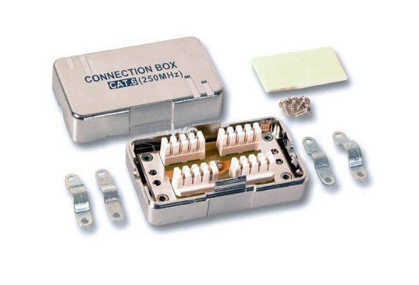 PremiumCord Propojovací box pro kabely Cat.6, narážecí, stíněný - obrázek produktu