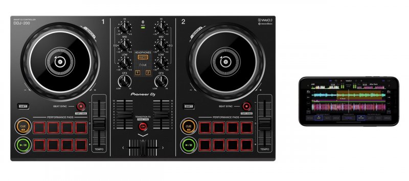 Pioneer DJ DDJ-200 kontrolér iPhone, Android, černý - obrázek produktu