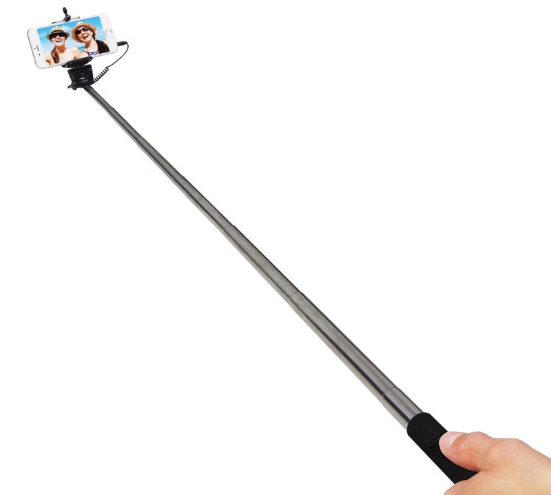 Selfie stick Kitvision s držákem pro telefon,černá - obrázek č. 1