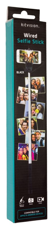 Selfie stick Kitvision s držákem pro telefon,černá - obrázek č. 2