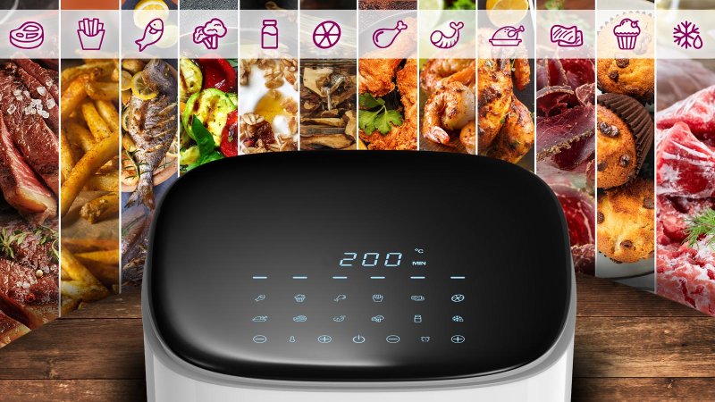 Salente AirFit, horkovzdušná fritéza 4v1, 3,5 l, bílá - obrázek č. 3