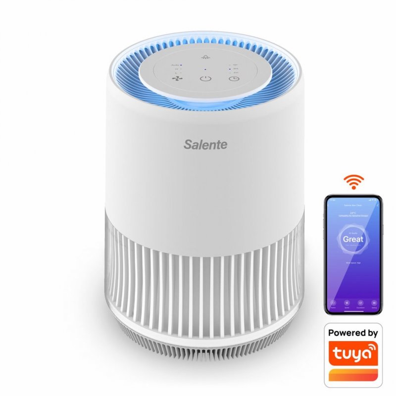 Salente MaxClean, chytrá čistička vzduchu, WiFi Tuya SmartLife, bílá - obrázek produktu