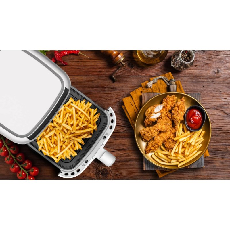 Salente HotAir, horkovzdušná fritéza 2v1, 4,3 l, bílá - obrázek č. 9