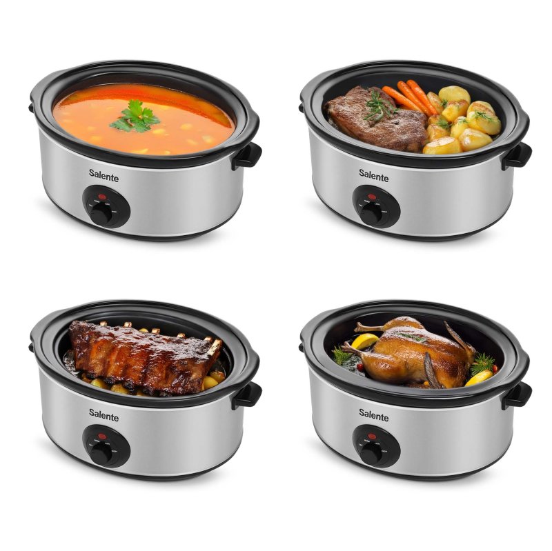 Salente HotPot, pomalý hrnec, 6,5 l, manuální ovládání, nerez - obrázek č. 7