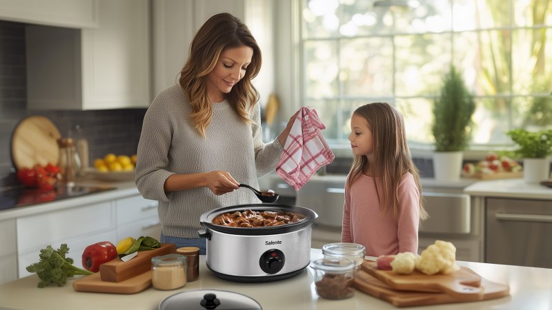 Salente HotPot, pomalý hrnec, 6,5 l, manuální ovládání, nerez - obrázek č. 2