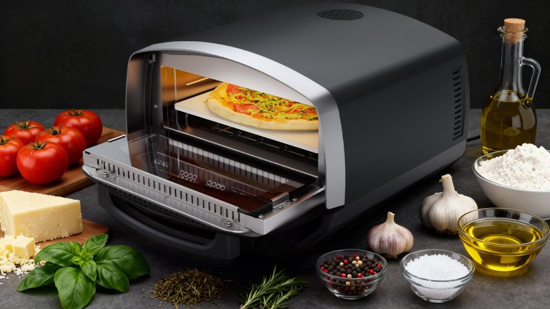 Salente Vulcano, elektrická pizza pec, 450°C - obrázek č. 17