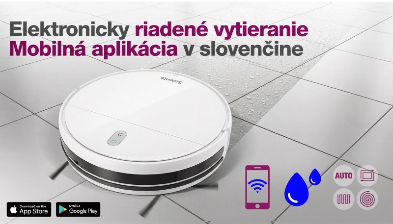 Salente R2, robotický vysavač, stírání vodou, nabíjecí stanice, bílý - obrázek č. 8
