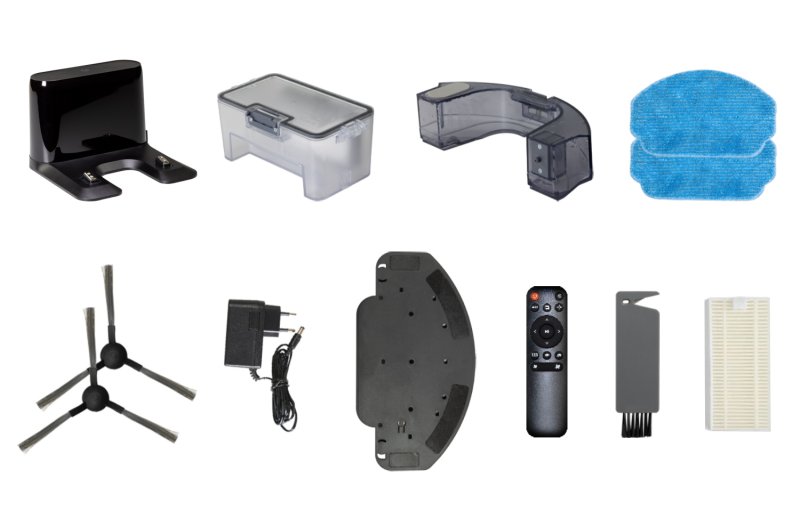 Salente R2, robotický vysavač, stírání vodou, nabíjecí stanice, bílý - obrázek č. 3