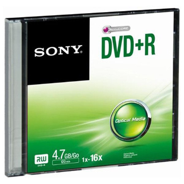 Média DVD+R SONY, 4.7GB, 1 ks SLIM (120 min.) - obrázek produktu