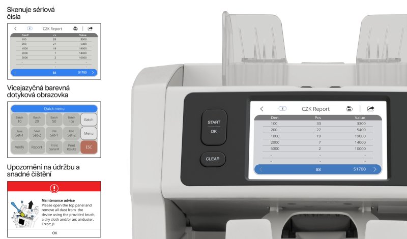 Počítačka bankovek SAFESCAN 2995-SC - obrázek č. 9