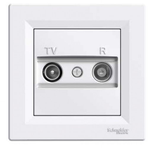 Asfora - zásuvka TV-R, koncová - 1 dB - bílá - obrázek produktu