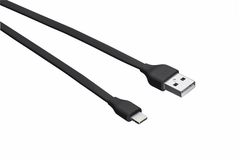 TRUST Flat Lightning Cable 1m - black - obrázek produktu
