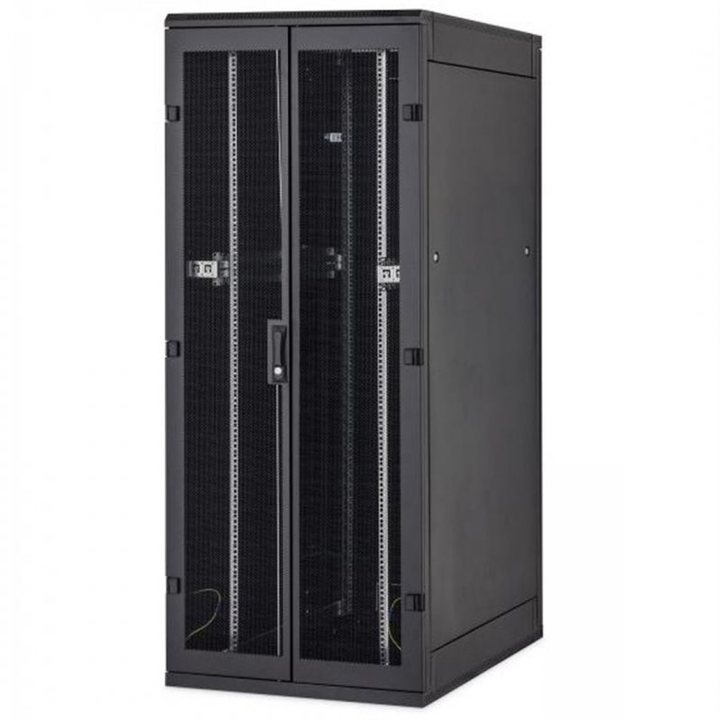 Stoj.rack 22U 600x800 černý,před.i zadní dveře dvoukř.86% síto - obrázek produktu