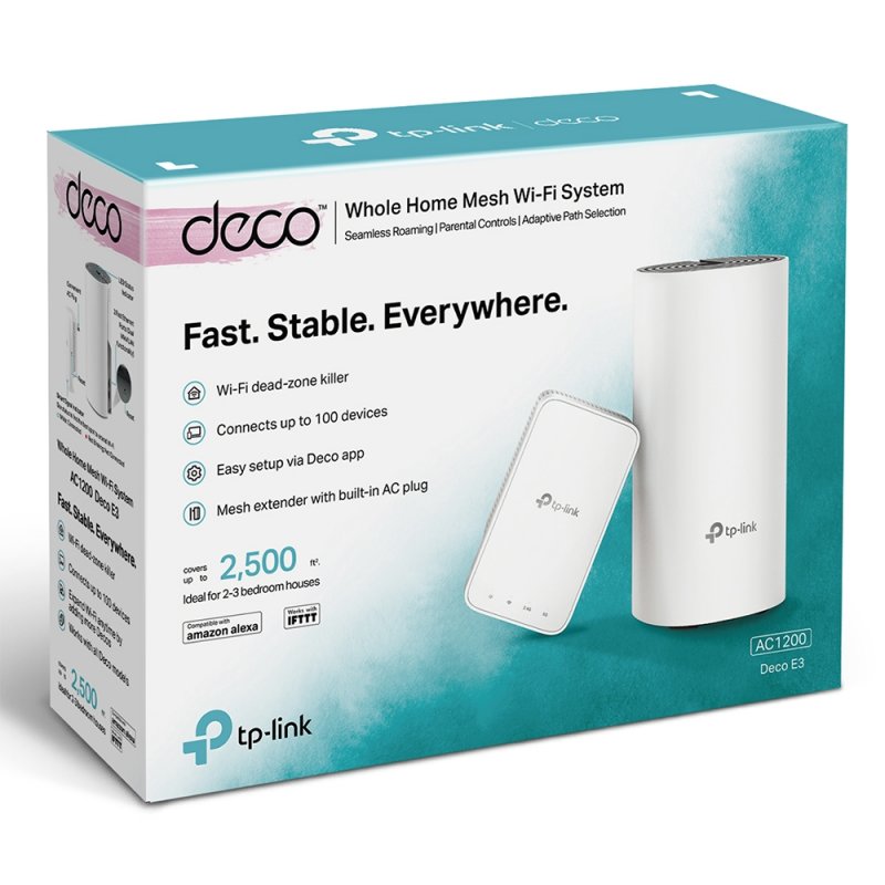 TP-Link AC1200 Whole-home WiFi System Deco E3(2-pack) AC1200 router+extender - obrázek č. 1