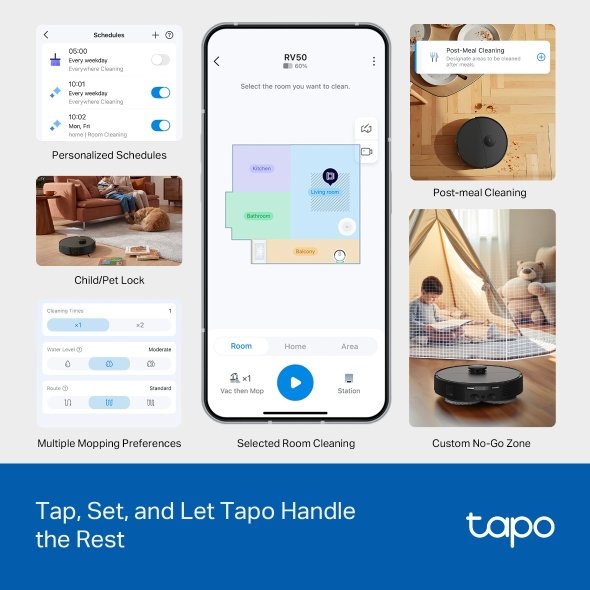 Tapo RV50 Omni Robot Vacuum&Mop All in OneDock - obrázek č. 2