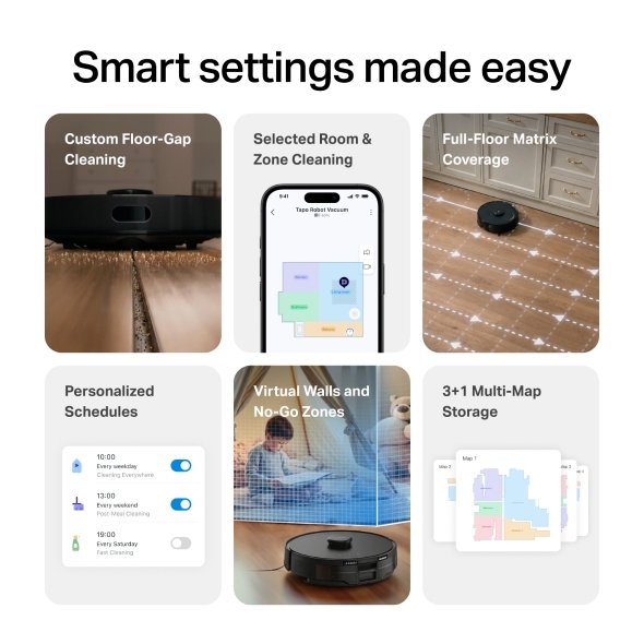 Tapo RV30 Max Plus Gen2 Robot Vacuum Cleaner - obrázek č. 9