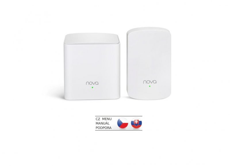 Tenda Nova MW5 (2-pack) WiFi AC1200 Mesh system Dual Band, 2x GLAN/ GWAN, další 1x LAN, SMART CZ app - obrázek č. 1