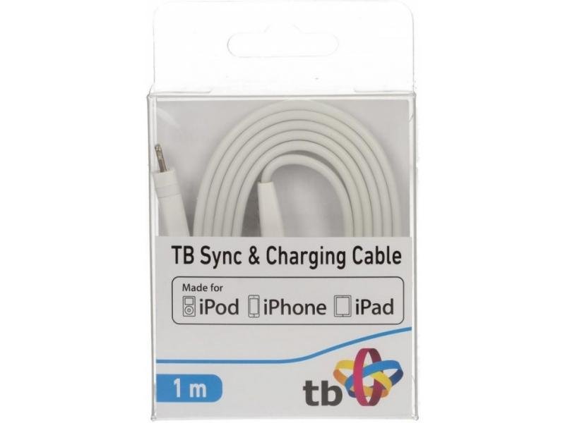 TB Touch USB - Lightning plochý, bílý - obrázek produktu