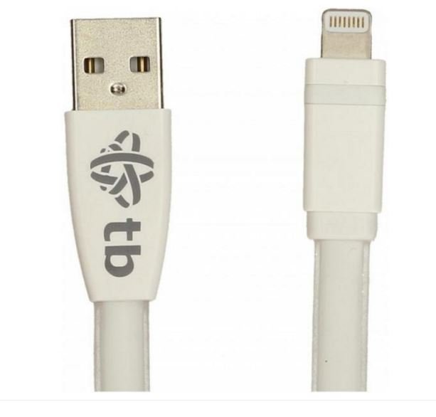 TB Touch USB - Lightning plochý, bílý - obrázek č. 1