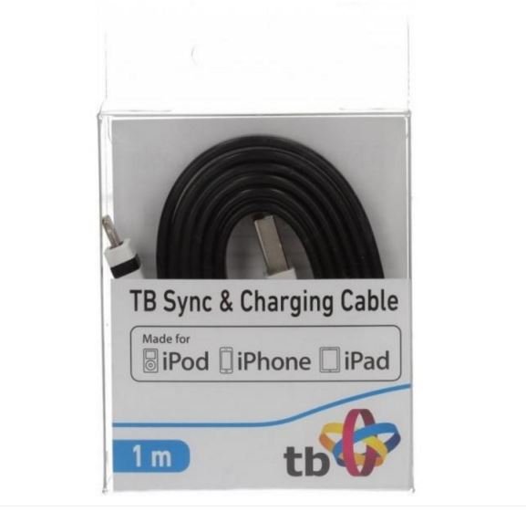 TB Touch USB - Lightning plochý, černý - obrázek produktu