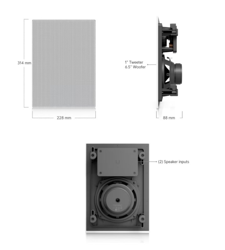 Ubiquiti UACC-In-Wall-Speaker - UniFi Play In-Wall Speaker - obrázek č. 9