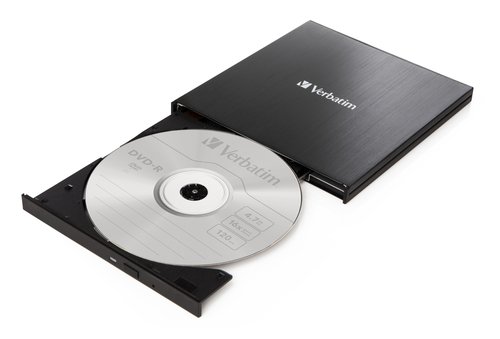 Externí CD/ DVD Slimline vypalovačka Verbatim USB-C - obrázek č. 1