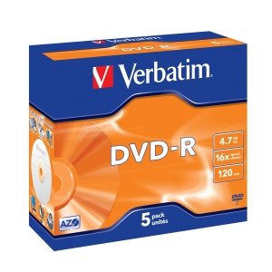 VERBATIM DVD-R(5-Pack)Jewel/ MattSlvr/ 16x/ 4.7GB - obrázek produktu