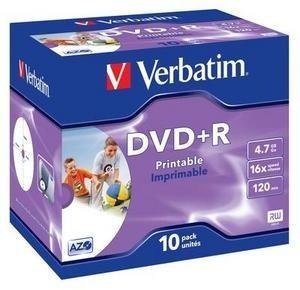VERBATIM DVD+R (10-pack)Printable/ 16x/ 4.7GB/ Jewel - obrázek produktu