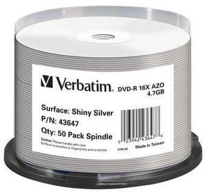 VERBATIM DVD-R (16xThermal Printable, 4,7GB), 50 cake - obrázek produktu