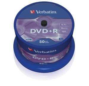 VERBATIM DVD+R(50-Pack),Spindl/ MattSlvr/ 16x/ 4.7GB - obrázek produktu