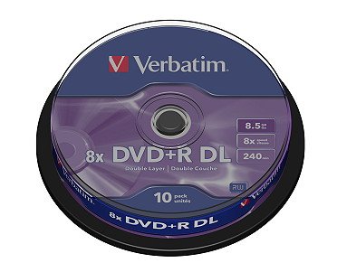 VERBATIM DVD+R(10-Pack)Spindl/ MattSlvr/ 8x/ 8.5GB - obrázek produktu