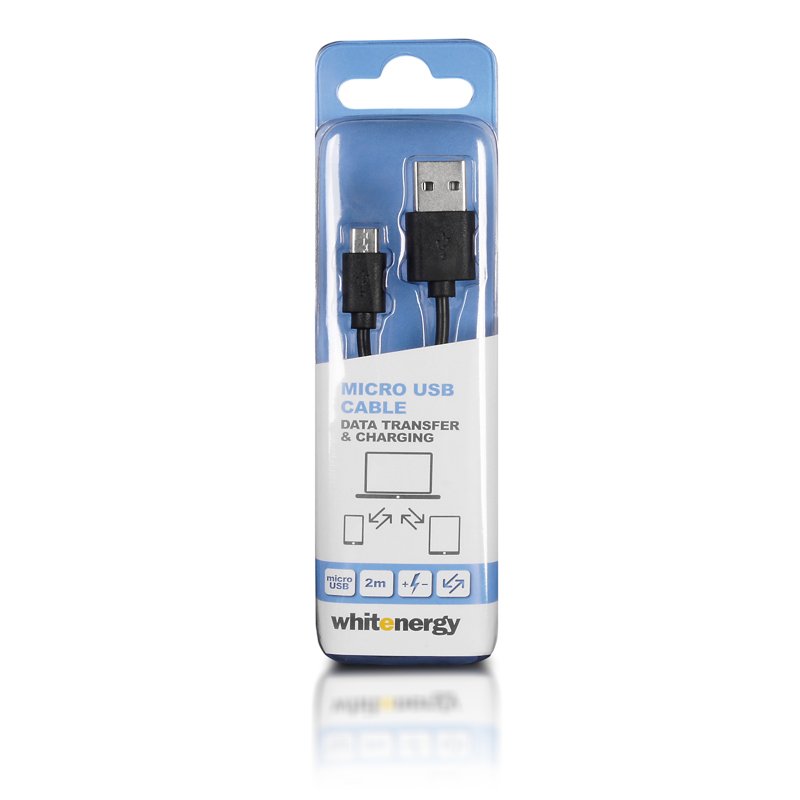 WE Datový kabel micro USB 200cm černý - obrázek č. 1