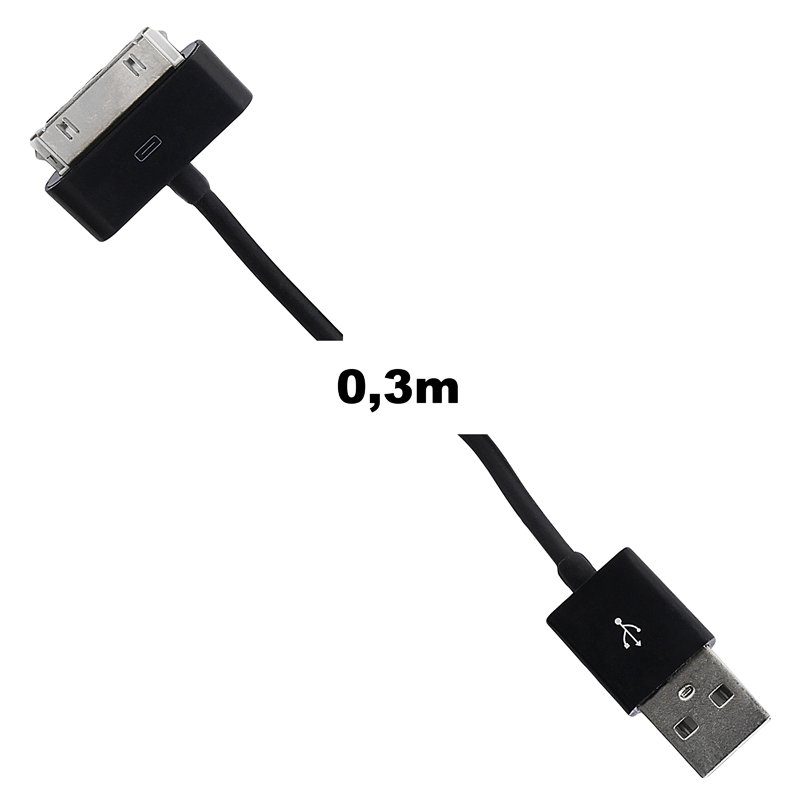WE Datový kabel iPhone 4 30cm černý - obrázek č. 3