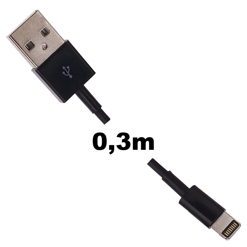 WE Datový kabel iPhone 5 30cm černý - obrázek č. 3