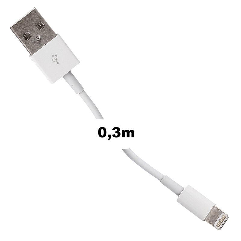 WE Datový kabel iPhone 5 30cm bílý - obrázek č. 3