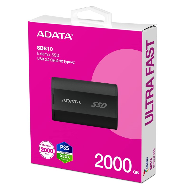 ADATA SD810/ 2TB/ SSD/ Externí/ Černá/ 5R - obrázek č. 3
