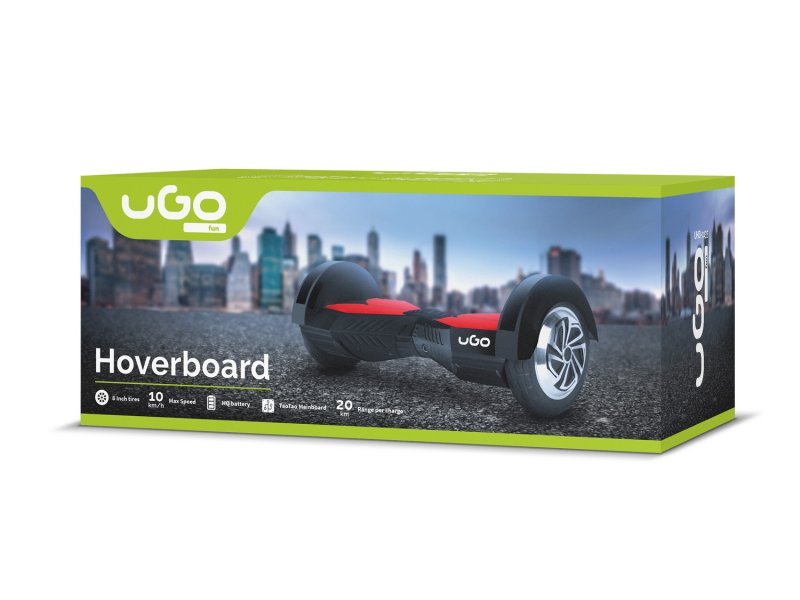 Hoverboard UGO 8" 15 km/ h, automatická stabilizace náklonu, přepravní taška, repro BT - obrázek č. 5