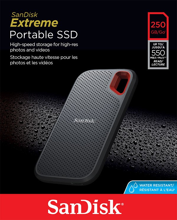 Ext. SSD SanDisk Extreme Portable SSD 250GB USB3.1 - obrázek č. 3