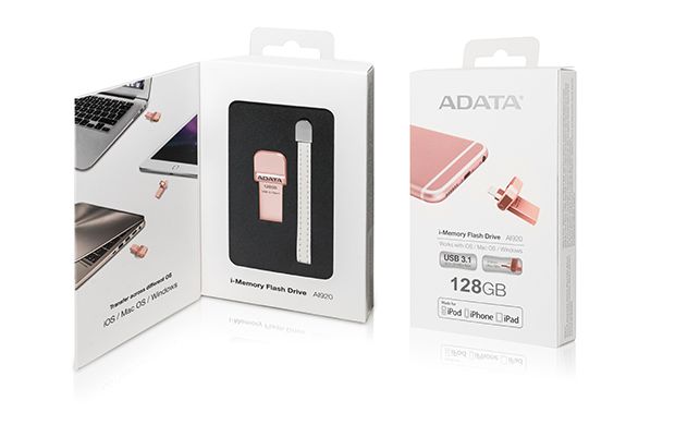 128GB ADATA lightning/ USB 3.1 i-Memory růžová - obrázek č. 1