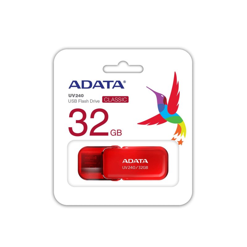 32GB ADATA UV240 USB red  (vhodné pro potisk) - obrázek č. 2